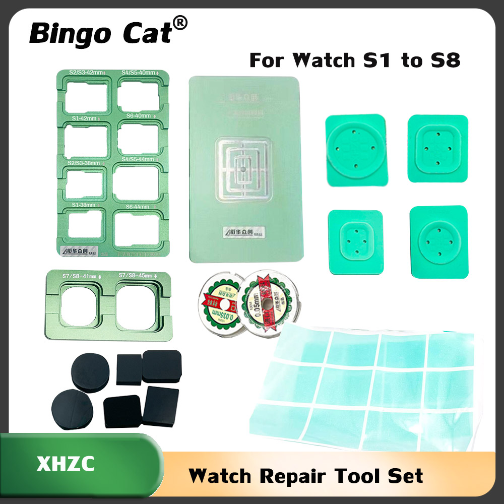 Screen Alignment Tool - XHZC 10in1 ติดตั้งตําแหน่งการจัดตําแหน่งแม่พิมพ์แยก Pad ยางสําหรับ iWatch