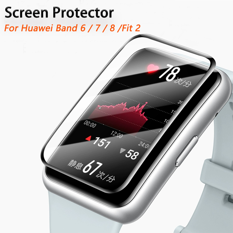 Curved Edge Screen - ขอบโค้งป้องกันฟิล์มสําหรับ Huawei Watch Fit 2 หน้าจอป้องกันฟิล์มไม่ใช่แก้วสําหรับ