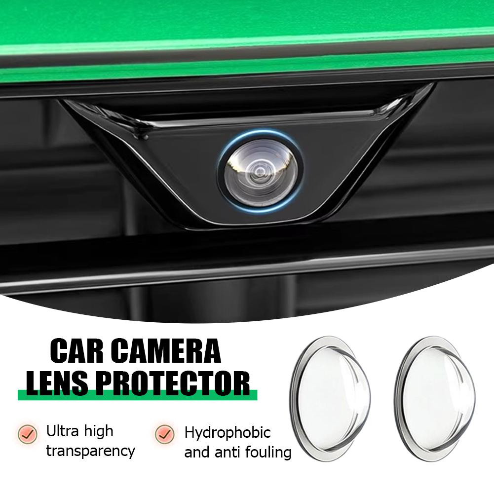 Camera Lens Protector - 2 ชิ้น/เซ็ต ตัวป้องกันเลนส์กล้องรถยนต์ กันน้ำและกันฝุ่น ป้องกันรอยขีดข่วนขั้นสูง ตัวป้องกันเลนส์กล้องรถยนต์