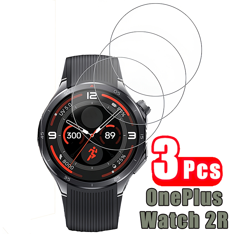 Smartwatch Screen Film - 3PCS 9H กระจกนิรภัยป้องกันหน้าจอสำหรับ OnePlus Watch 2R