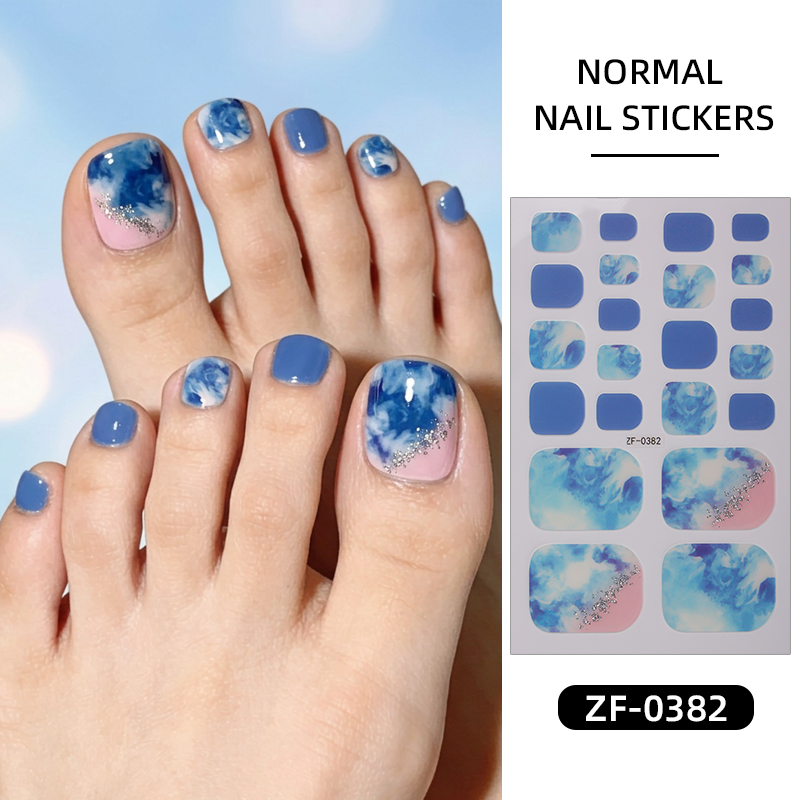 สติกเกอร์ติดเล็บเท้าลายหินอ่อน - Full Cover Adhesive บทวิจารณ์และราคา