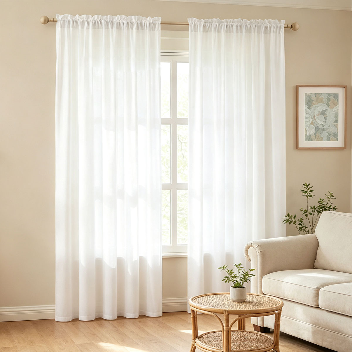 ผ้าม่านโปร่งแสงสีขาวแบบรูด 2 ช - Privacy Filter 2Pack บทวิจารณ์และราคา
