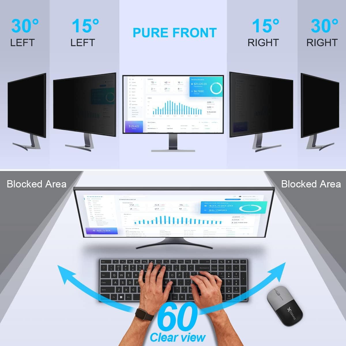 2 แพ็ค 24 นิ้วคอมพิวเตอร์หน้าจ - Privacy Filter 2Pack บทวิจารณ์และราคา