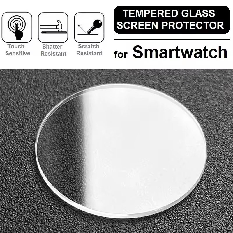 26-46 มม. กระจกนิรภัยแบบกลมอเน - Smartwatch Screen Film บทวิจารณ์และราคา
